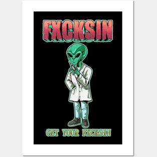 FXCKSIN Alien Artwork Posters and Art